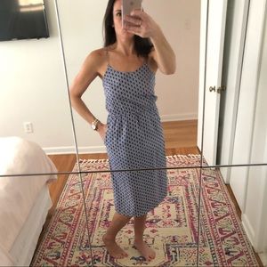 H&M Printed Cinch Waist Dress with Pockets!